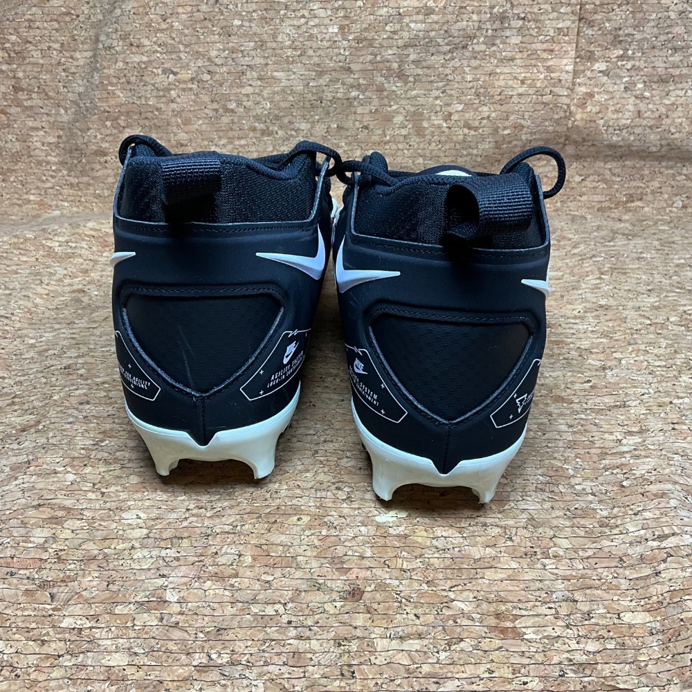 Nike Alpha Menace 3 Football Cleats Men’s Size 13 Black White - Picture 3 of 15